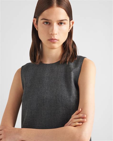 prada shell mini dress|Slate Gray Embroidered Wool Mini.